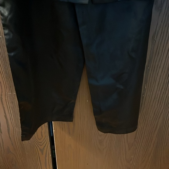 Secret Treasures black silky pajamas. 2pc. Decorative trim with gold sparkles. L - Picture 7 of 9